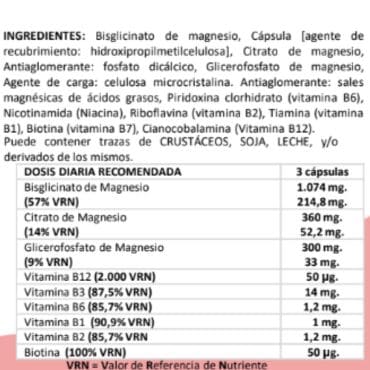ingredientes del magnefico pro para el cansancio revitaliza tu día